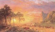 Albert Bierstadt The Oregon Trail USA oil painting artist